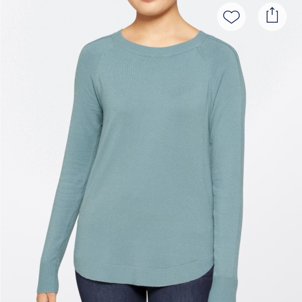 Pink Clover Teal Knit Sweater - Picture 2 of 11